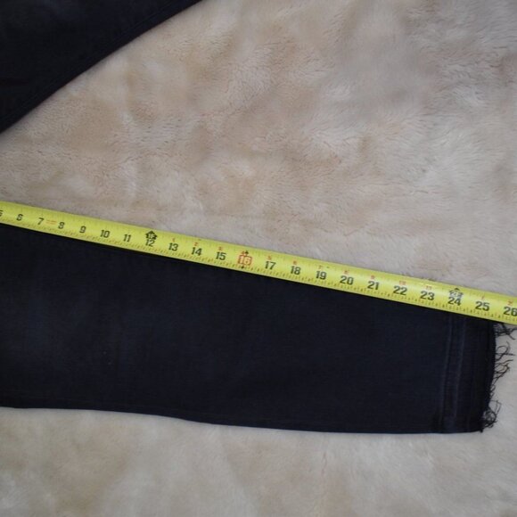 FRAME Le High Skinny Crop Jeans Black Stretch Denim Size 28 - Picture 11 of 11